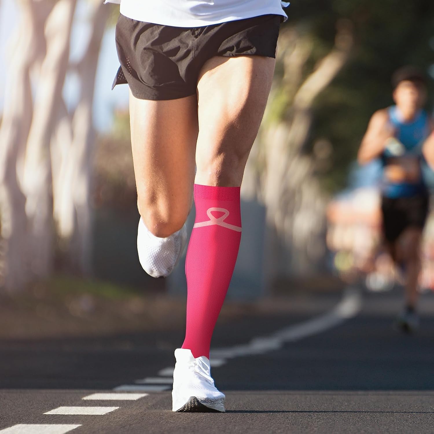 YLOLUL Breast Cancer Awareness Socks Football Knee High Calf Socks Soccer Athletic Accessories for Men Women Volunteer