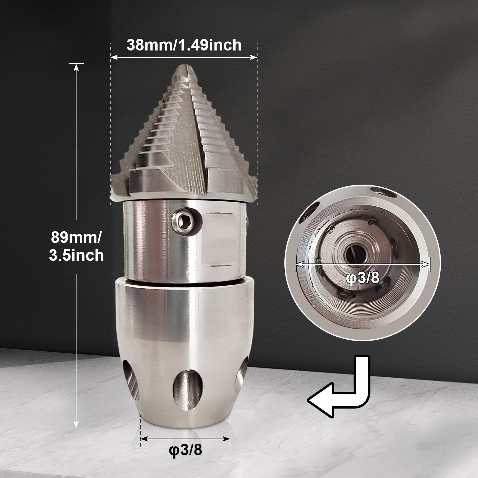 KLKCMS Ugello di pulizia dell'ugello del getto di fogna 1/2 ugelli adattatore ad alta pressione universale M22 tubo di lavaggio sblocco accessori per irrigatori d'acqua, 3/8