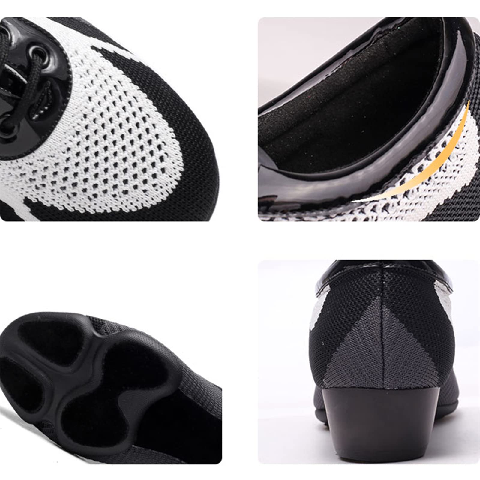 Zapatos De Baile Latino para Mujer, Zapatos De Jazz Modernos con Suela Dividida Tacón Bajo Zapatos De Salón para Interiores