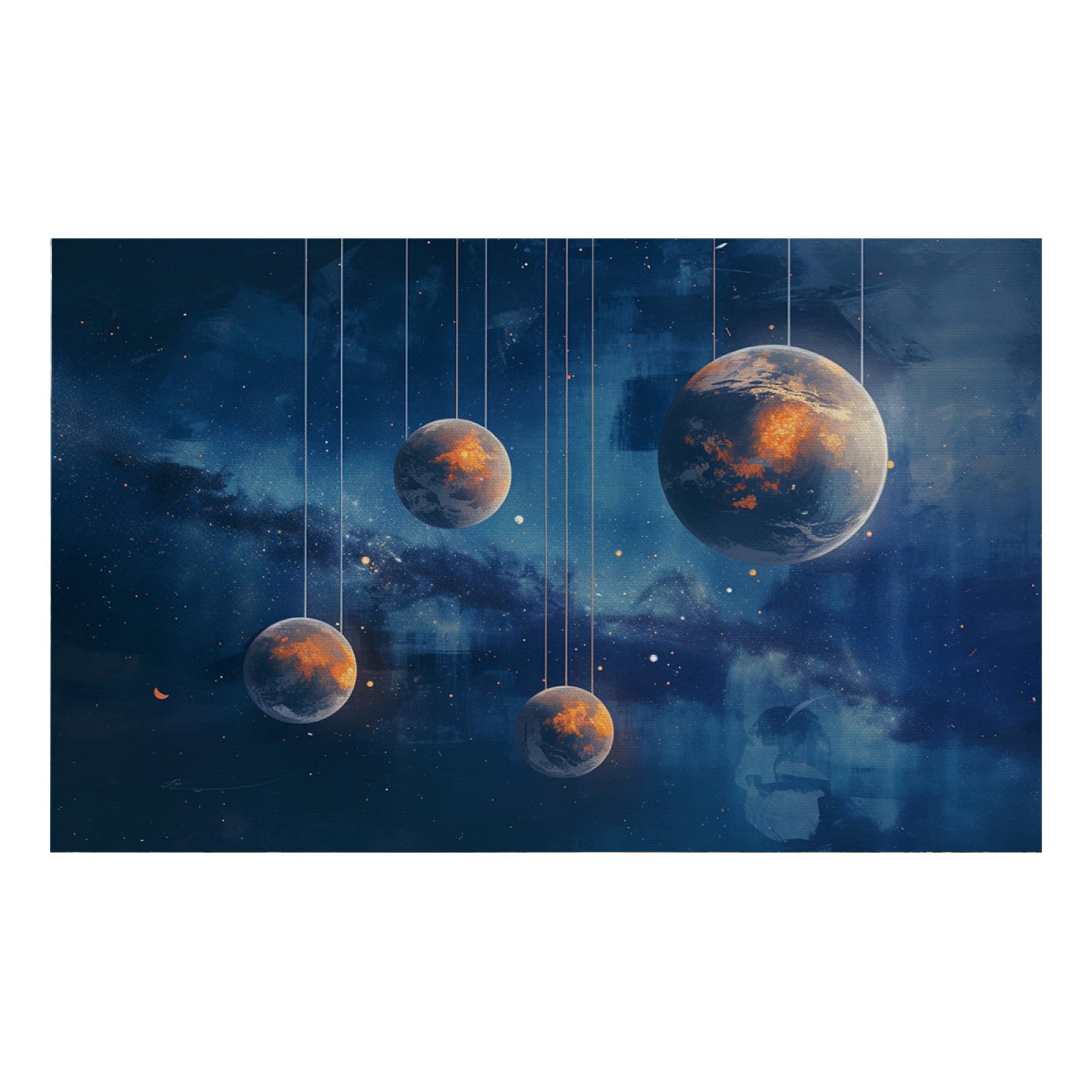 Fotomurales Decorativos Pared Círculo Azul Marino Murales Papel Pintado Pared Dormitorio Infantil Salón Antecedentes Televisivos Sin Pegamento Tela de Seda Papel Pintado 190x148cm