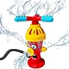 Water Sprinklers Outdoor Toy for Kids, Fire Hydrant Toddler Play Equipment Outside Activities for Backyard Lawn Attaches to Garden Hose Fun Toys for 3 4 5 6 7 8 Year Old Boys Girls Gifts