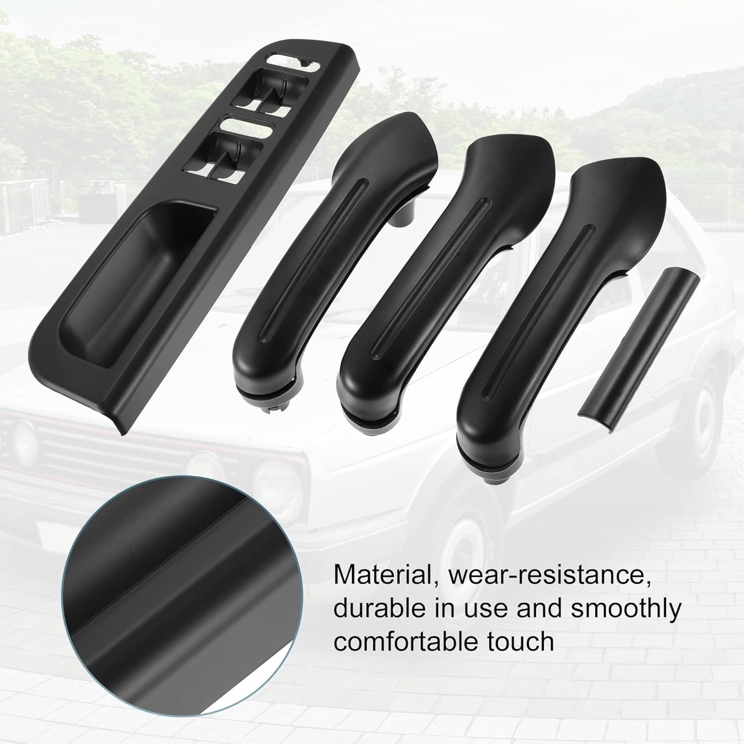 Copri maniglia porta, interno destro + sinistro, ricambio per accessori auto Golf IV Bora B5, codice 3B0867172 1J0867172A