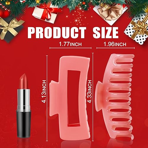 Miniatura 135 de TOCESS Paquete de 8 pinzas grandes para el cabello para mujer, pinzas de garra grandes para cabello fino y rizado, agarre fuerte de los años 90