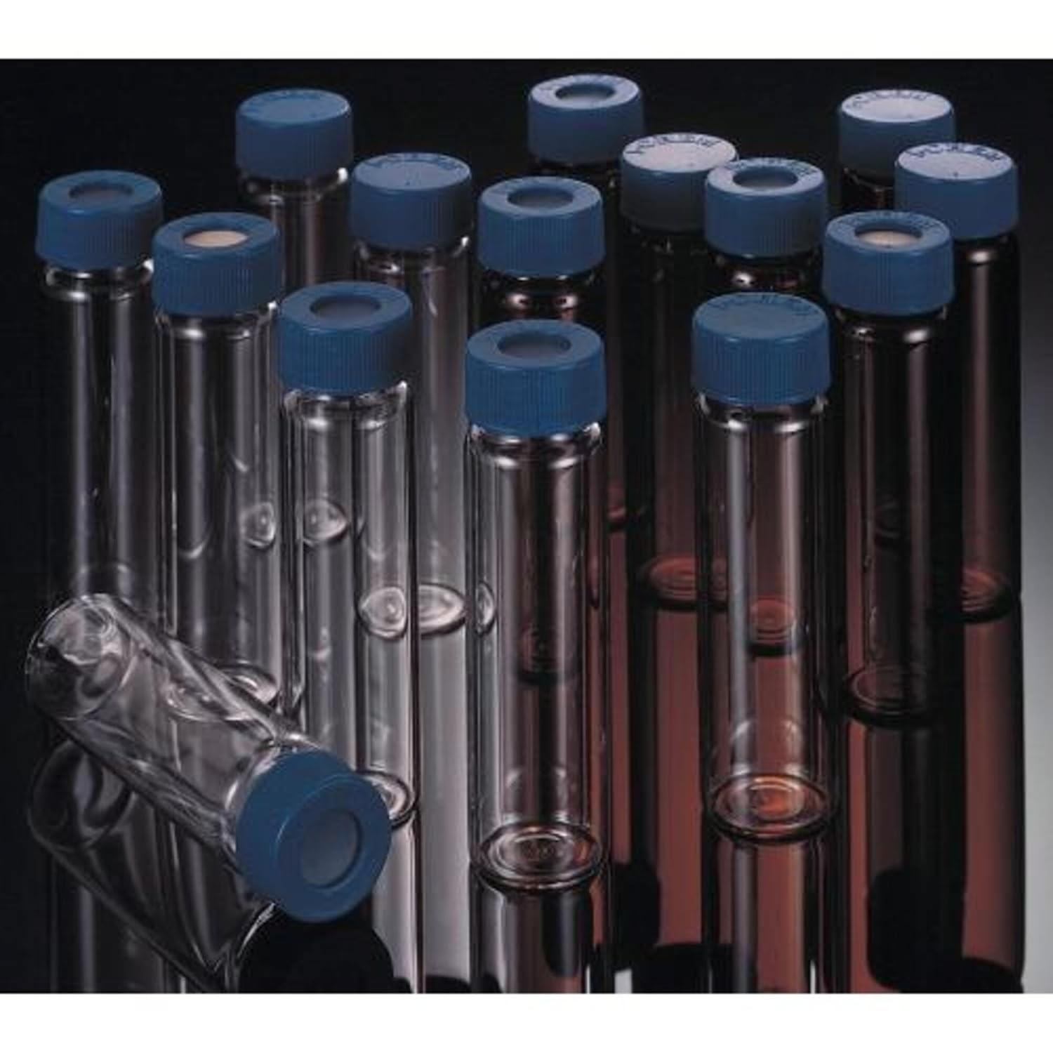 I-Chem S346-0040 Borosilicate Glass 40mL 200 Series Amber Vial, with 0.125" Septum, Certified (Case of 72)