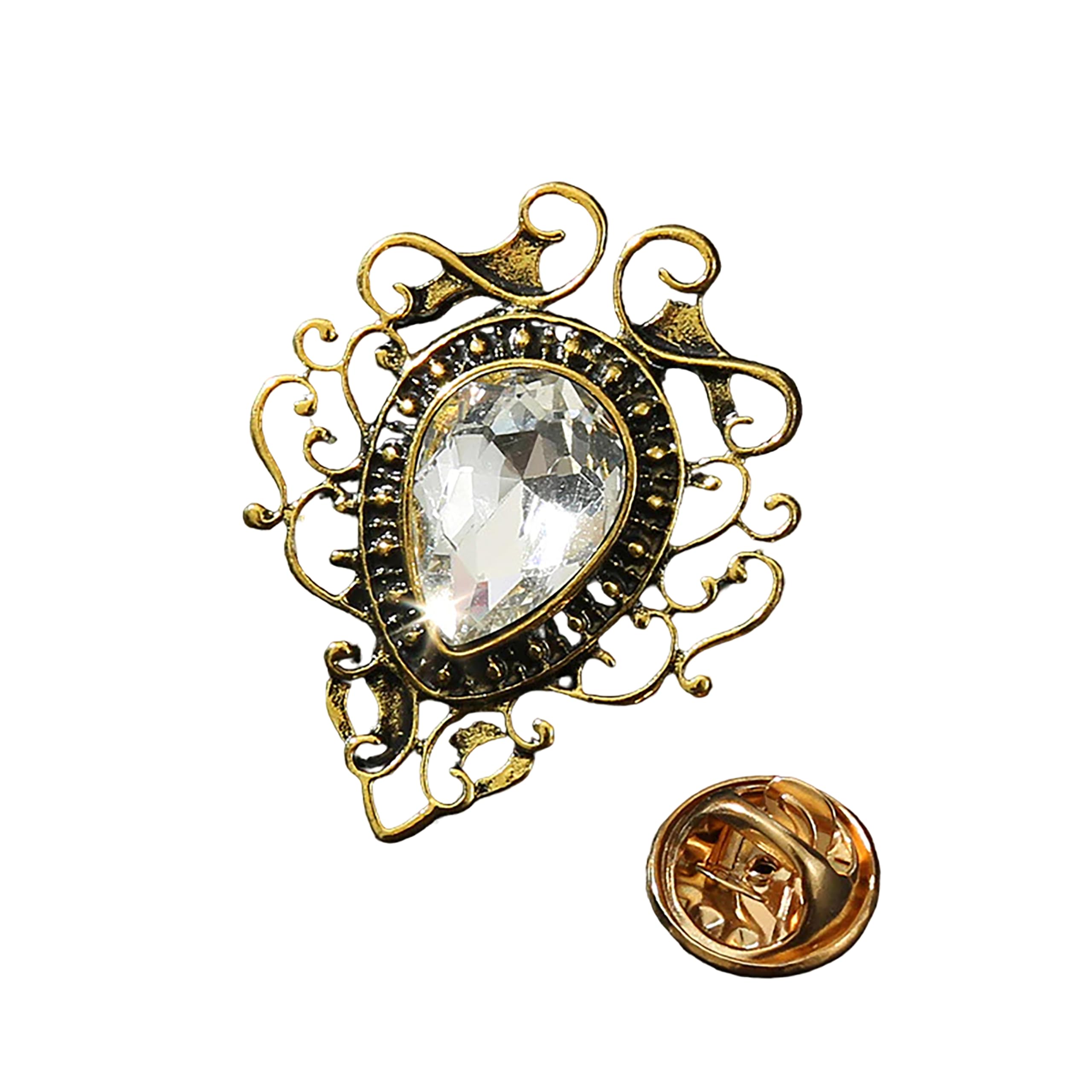 SYGA Mens Suit Chest Brooch Fashionable Gemstone Decoration Diamond Clothing Accessories(White Diamond) (B0CY8J8147) Amazon Price History, Amazon Price Tracker