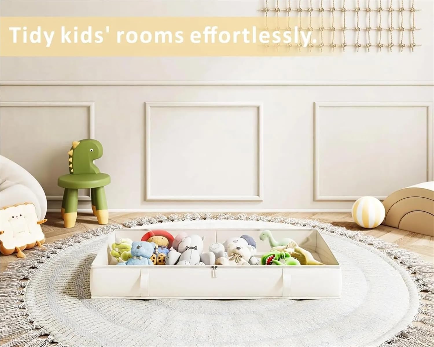 Under Bed Storage Containers Under Bed Storage Containers 6 Inches Tall, Sturdy Clothes Boxes with Handles and Reinforced Sidewalls