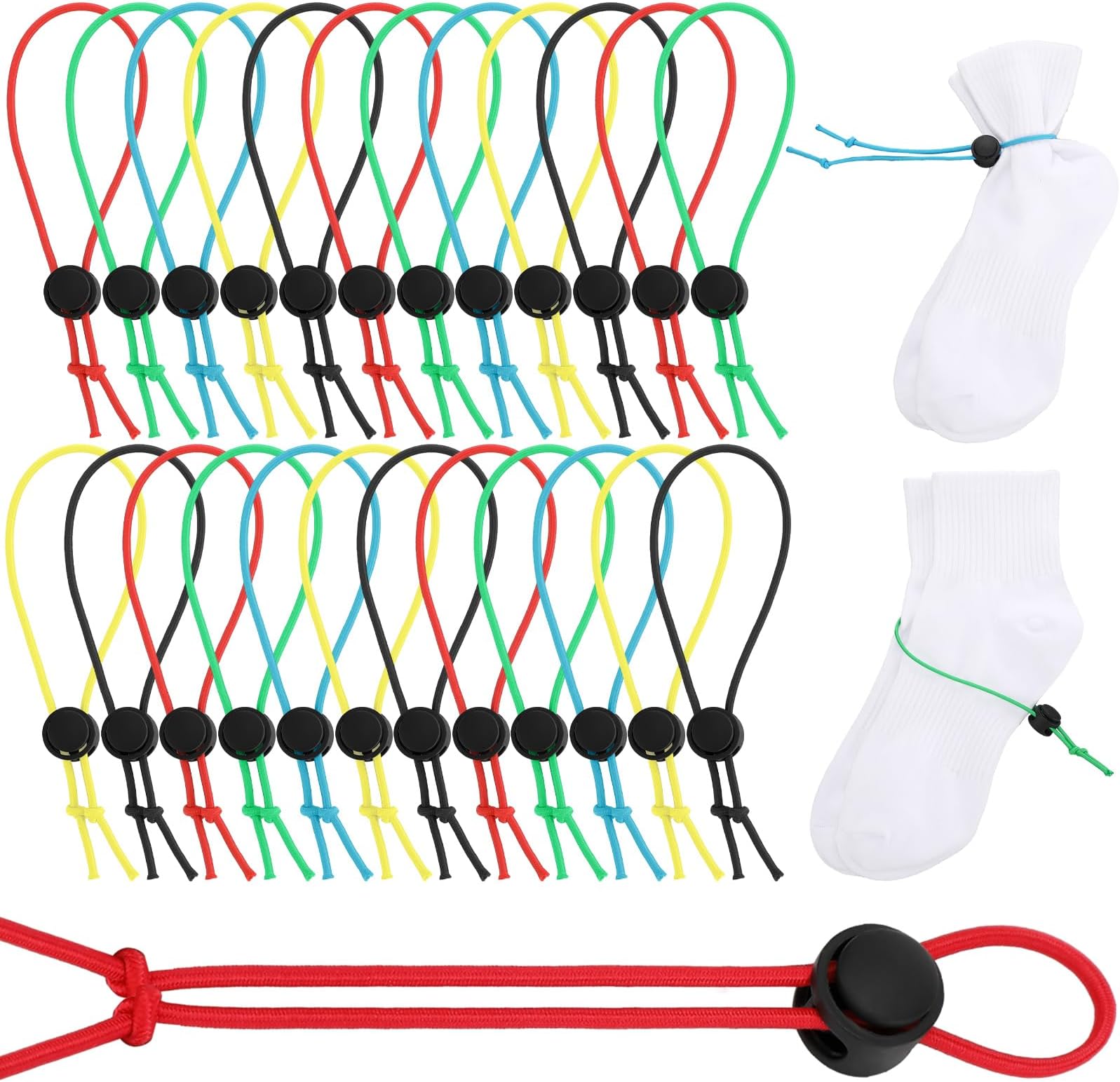 Wowangce 50 Pcs Sock Clips for Laundry Locks Your Socks Laundry Sock Holder Sock Tie