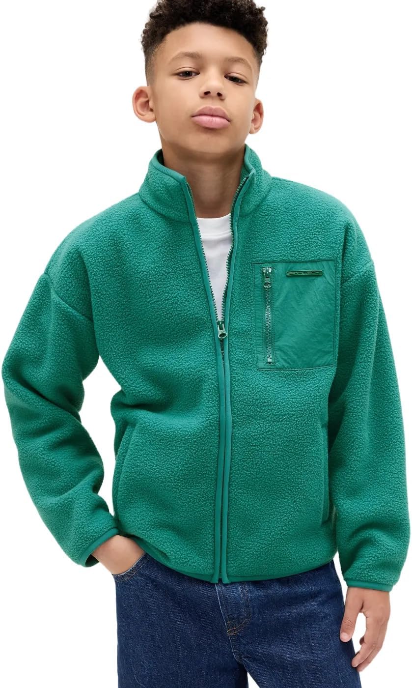 GAP Boys' Arctic Fleece Quarter Zip