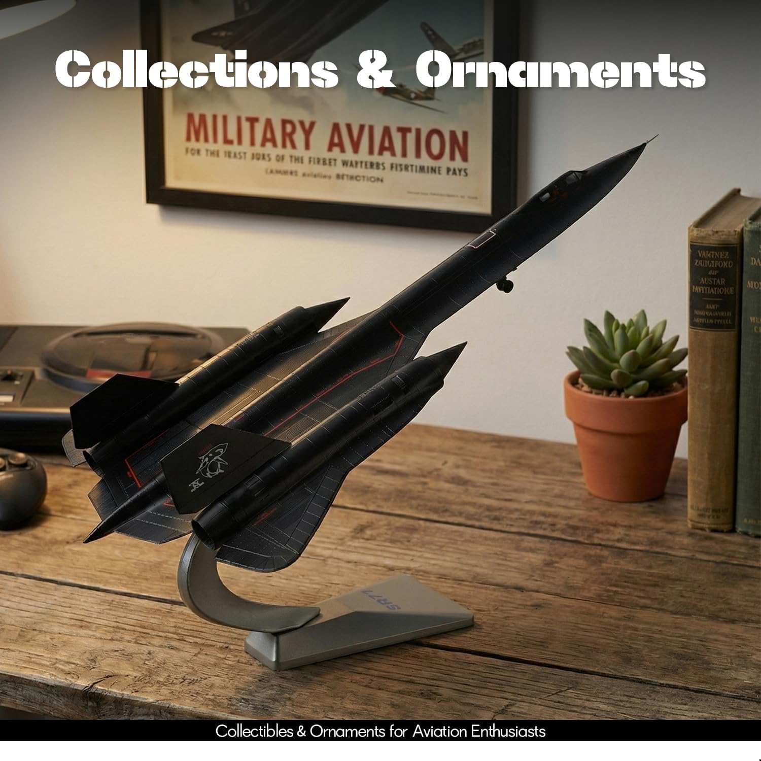 1:72 Scale SR-71 Blackbird Aircraft Model Lockheed Strategic Reconnaissance Aircraft USAF 17960 SharkⅡ Miniature Military Metal Diecast Airplane Model Kit for Adult Collection o
