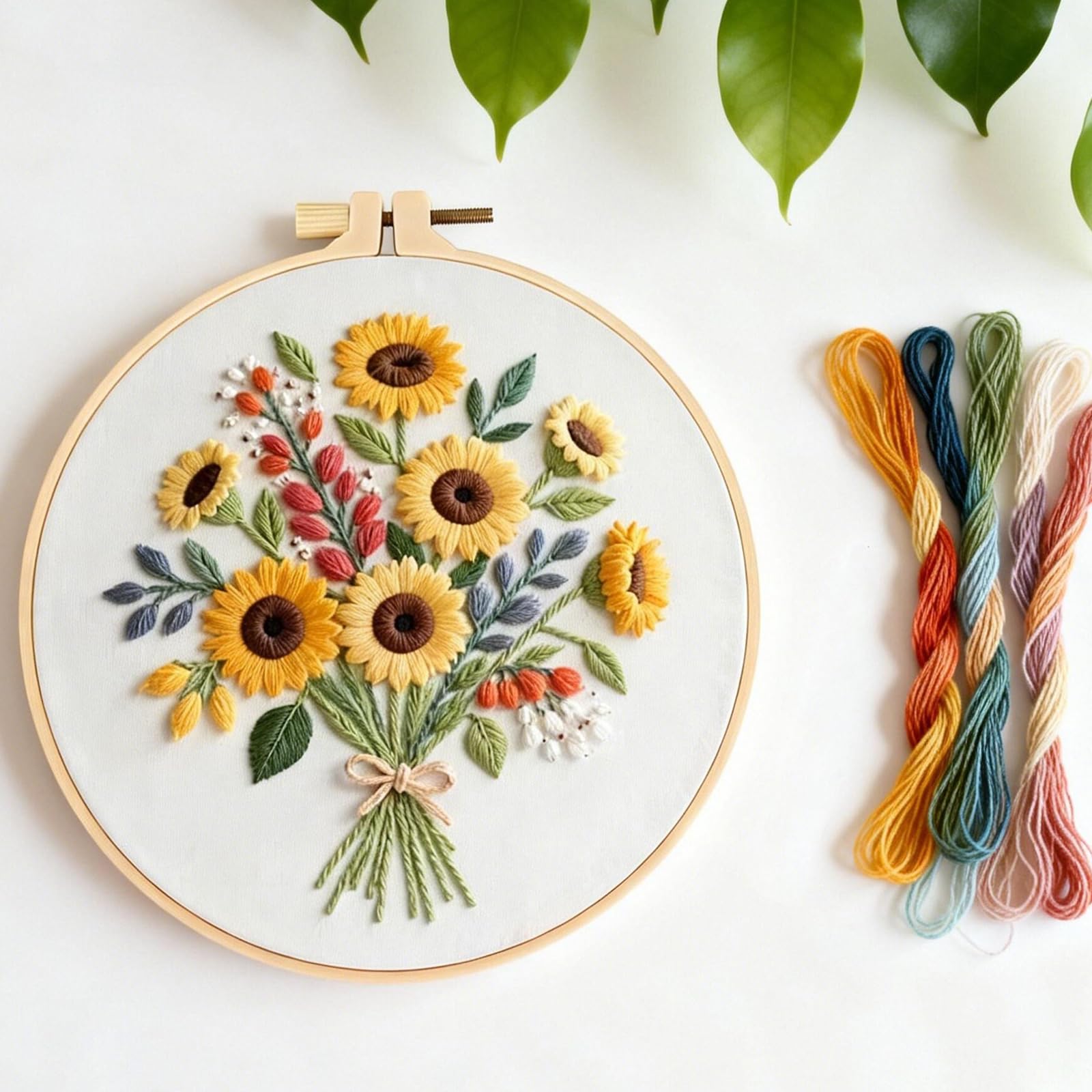 Embroidery Kit for Beginners - Floral Flower Pattern -5 Embroidery Kit for Beginners - Floral Flower Pattern -5