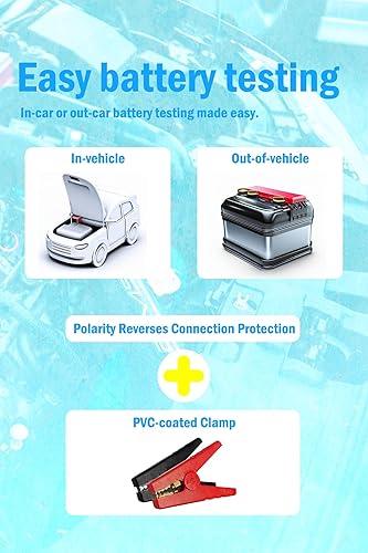 Miniatura 9 de OS760 12V Probador de batería de coche Automotriz 100-2000 CCA Probador de carga de batería de arranque automático Herramienta de escaneo Analizador