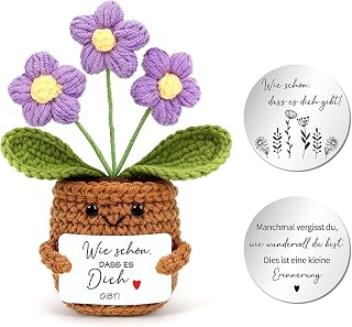 Crochet Flowers, Pocket Hug German with Hug, Lucky Brother, Knitted Flower Doll, Positive Flower, Mom, Gift for Friend Family Colleagues Z16-5