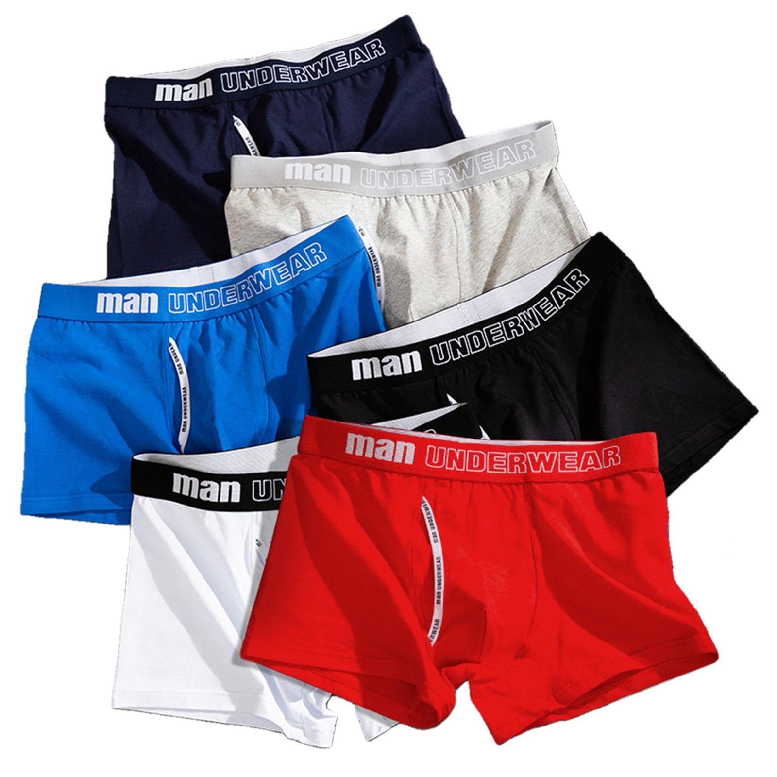 Mutande Uomo Pantaloncini del Pugile del Pugile della Biancheria Intima degli Uomini del Pugile da 4 Pezzi