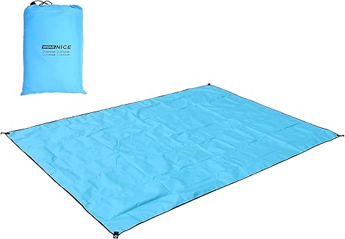 WoneNice Lona impermeable de 118 x 118 pulgadas, para campamento, ligera, duradera, protección UV y lluvia para tiendas de campaña, playa, picnic,