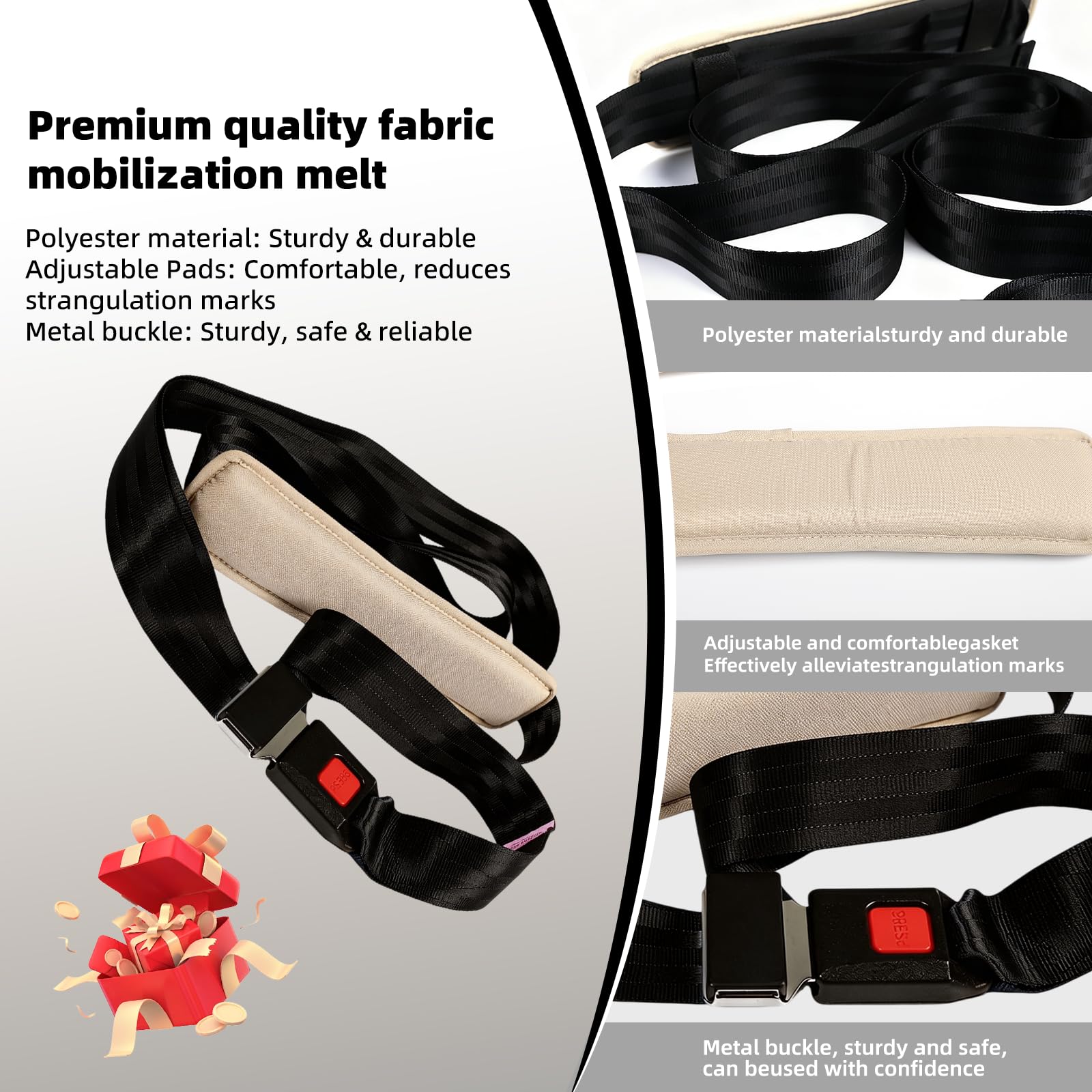 Mobilization Belt for Physical Therapy - Premium Traction Aid -4