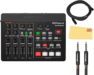 Roland VRC-01 AeroCaster Bundle with Microphone Cable, Instrument Cable, and Austin Bazaar Polishing Cloth