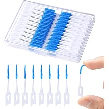 220 PCS Dental Floss Picks, Soft Silicone interdental Brush, Floss Picks for Teeth, Toothpicks Brush Between Teeth, Tooth Flossing Brush with Case, Disposable for Teeth Cleaning, Blue Color