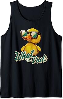 What The Duck Divertido patito de goma amarillo ama a los patos Camiseta sin Mangas
