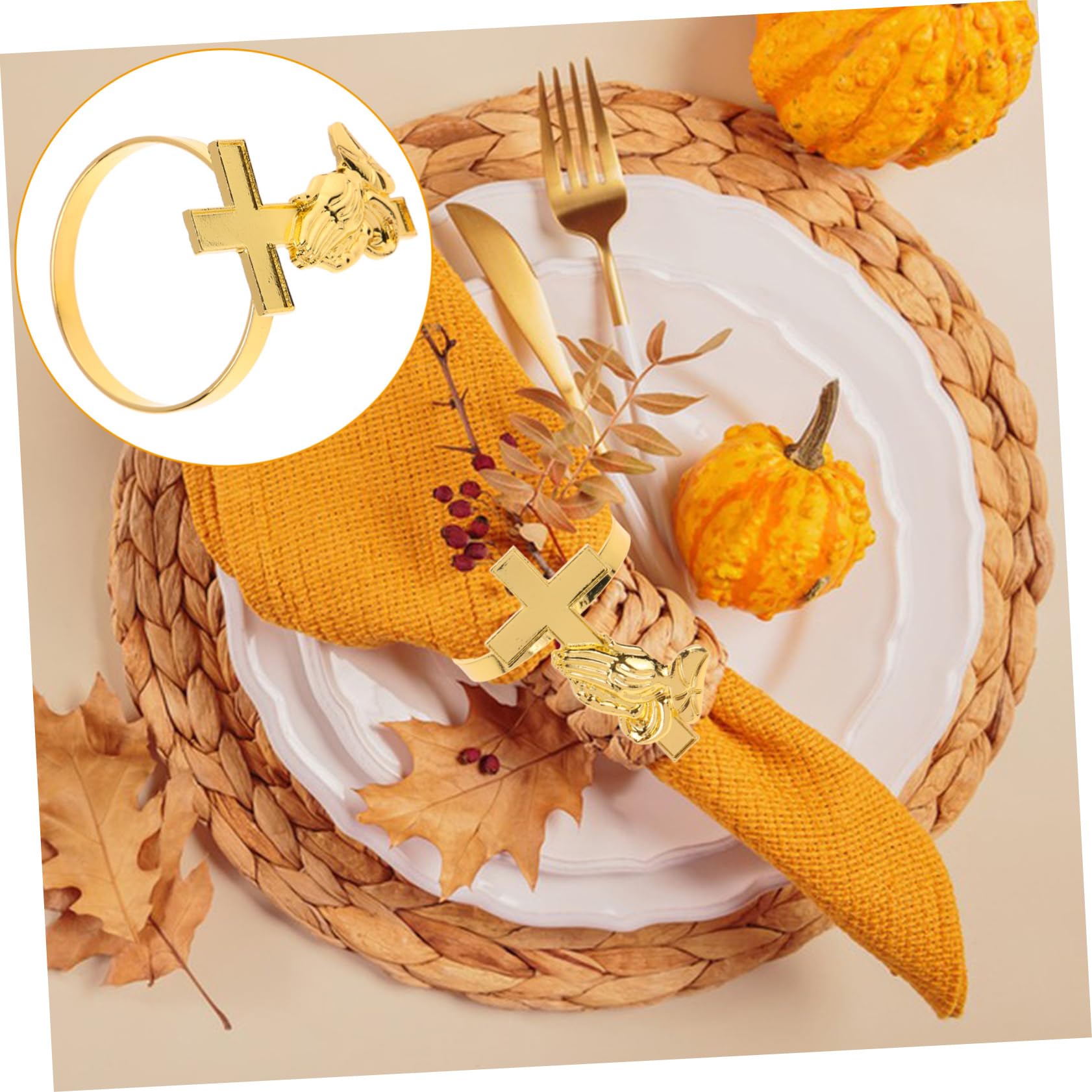 OUNONA 12piezas Anillos De Servilleta De Elegantes Para Bodas y Fiestas De Diseño De Cruz Para Decorar Mesas Celebraciones y Eventos Especiales