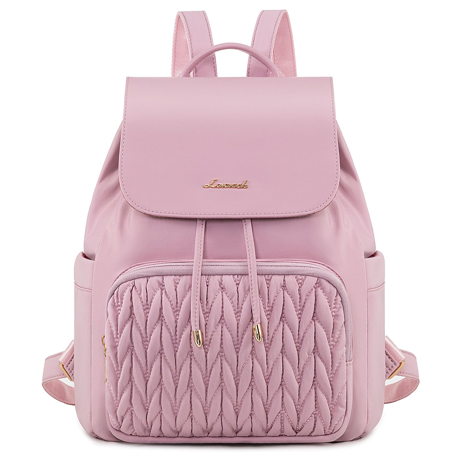 LOVEVOOK Rucksack Damen Klein, Modern Cityrucksack Tagesrucksack Wasserdicht Reiserucksack Rucksacktasche, Mini Casual Daypack Backpack Women Elegant für Reisen Wandern Schule Arbeit, Rosa