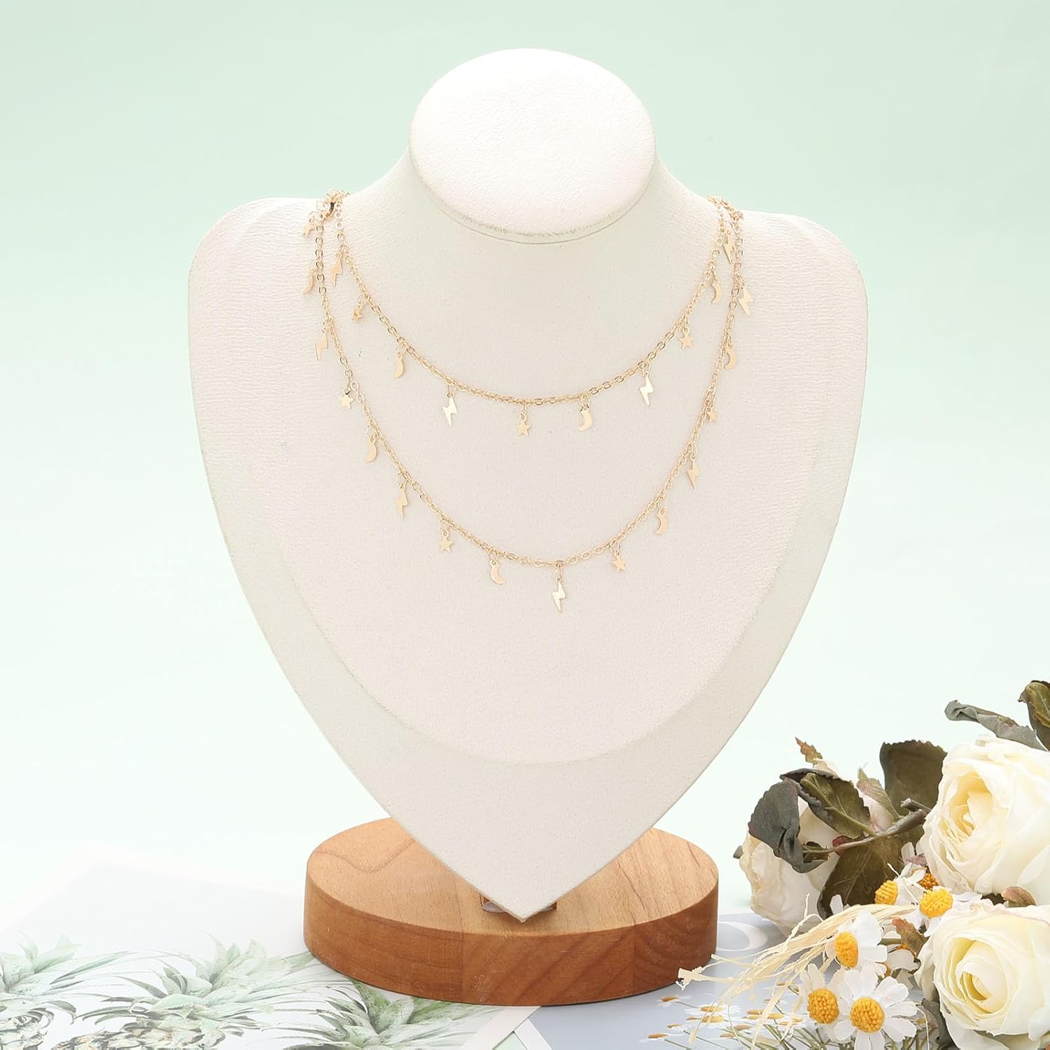 KYUNHOO 16.4 Feet Gold Plated Brass Chain Bulk Dainty Cable Chain Link on Roll Star Moon Decoration Chains for Jewelry Craft DIY Finding Jewelry Making Supplies - Image 7