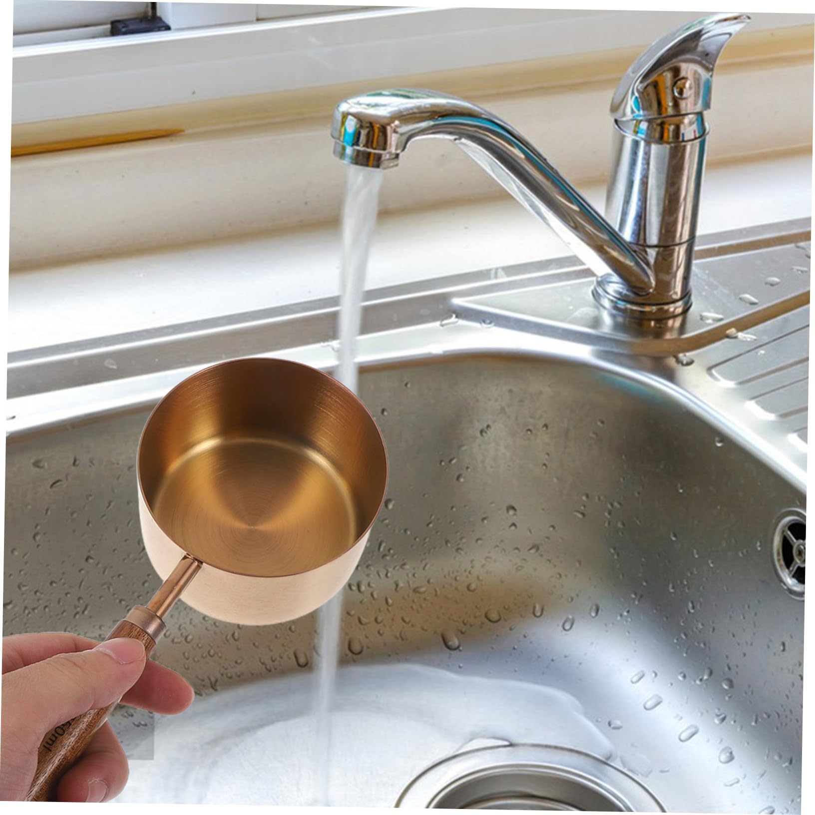 Cuillères Doseuses en Acier Inoxydable et Bois 8 Pièces Cuisine