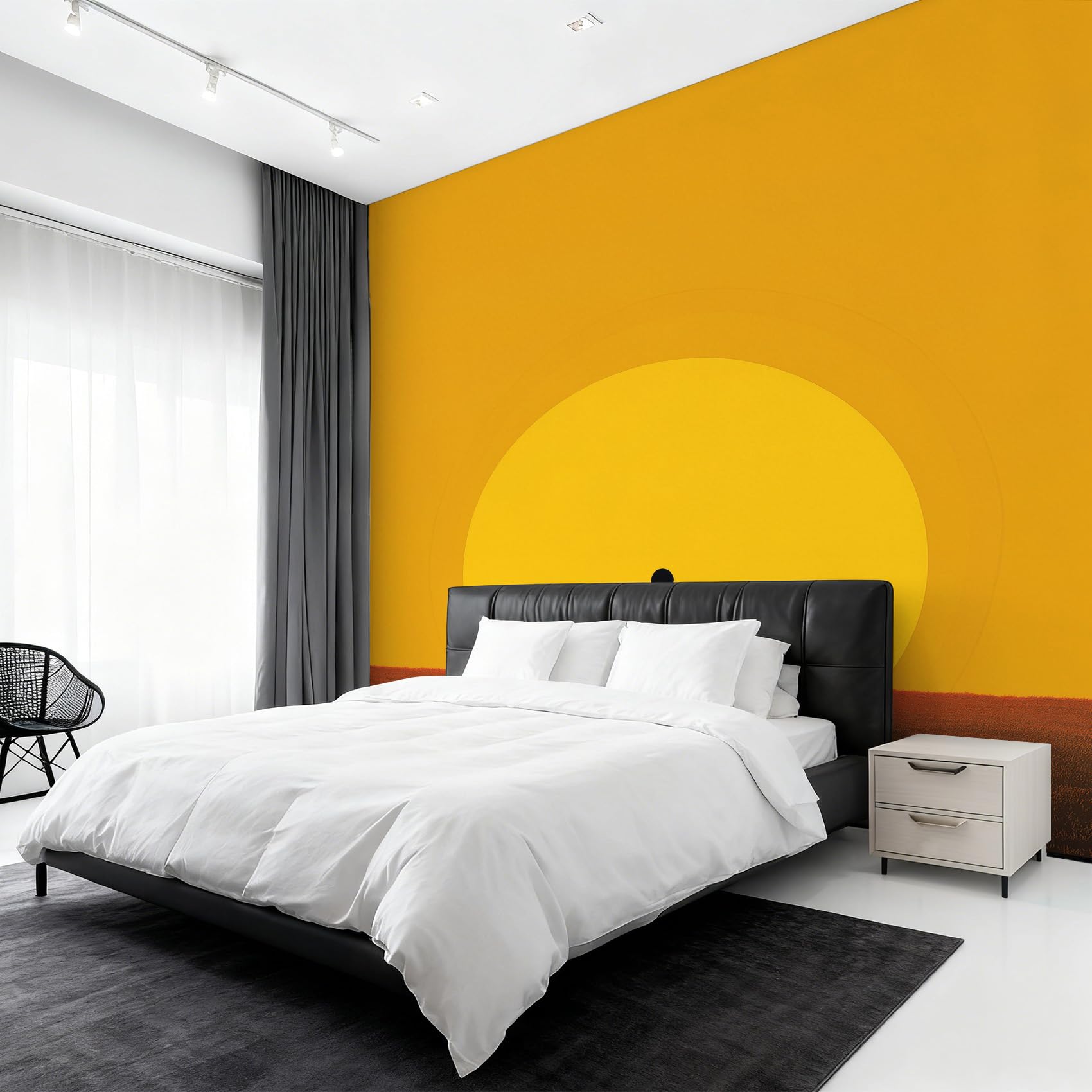 Generico Carta da Parati Meditazione per Camera da Letto, Fotomurali Sole Zen Boho, 300 x 210 cm Carta Parati Tessuto non Tessuto, Soggiorno Decorazioni Parete K-MZ&14