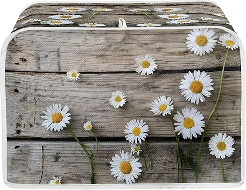 Miniatura 15 de Funda antipolvo para tostadora de pollo con estampado floral de gallo de 2 rebanadas, lavable, funda para hacer pan, antipolvo, cubiertas