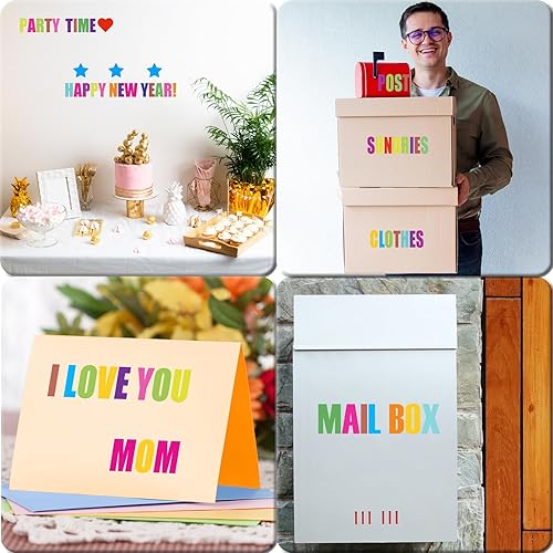 Vista 270 de Calcomanías de letras, 300 piezas, 30 hojas, vinilo autoadhesivo, impermeable, números de buzón, alfabeto para buzón, ventana, puerta, letrero, Negro