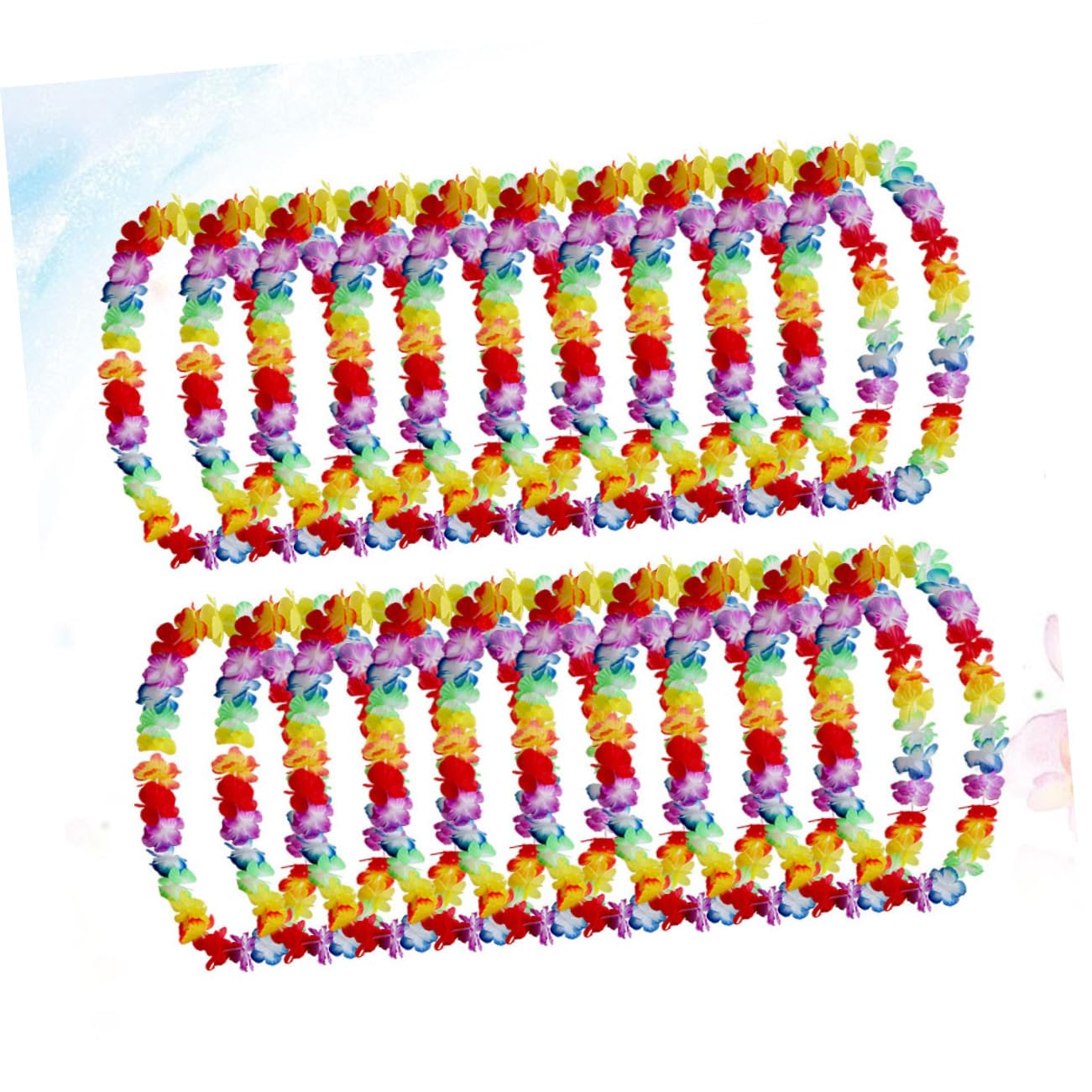 Abaodam 40 Piezas Collar De Flores Hawaianas Guirnalda De Flores Tropicales Decoraciones De Fiesta Luau Collar De Flores De Hula Guirnalda Floral Hawaiana 100 Piezas Las Flores Vestir