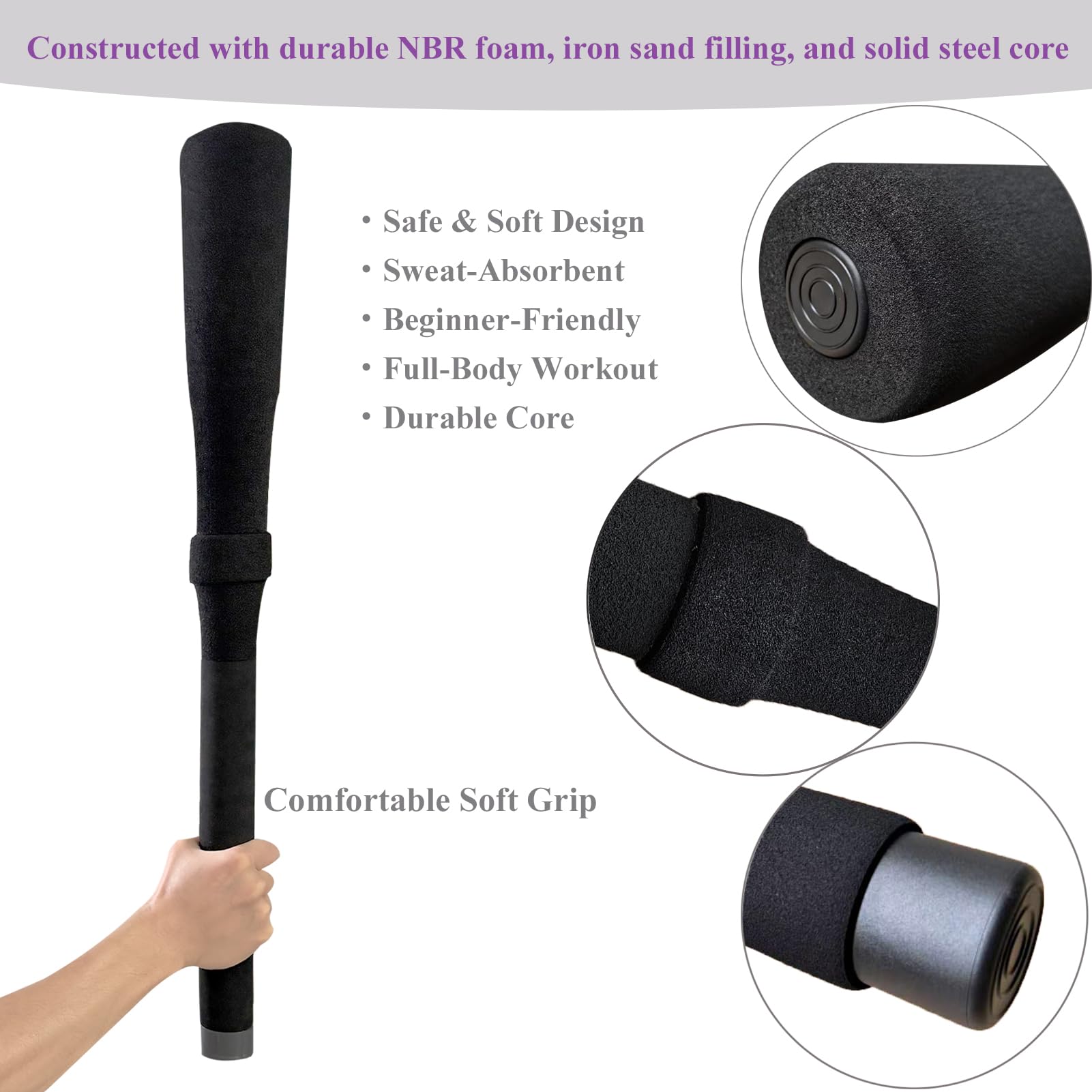ZhaoCo Maza de Gimnasia Blanda para Entrenamiento en Casa | Mancuerna India Suave Antideslizante para Mujeres y Principiantes | Ideal para Entrenamiento en Casa | Sin Callos Ni Dolor de Manos
