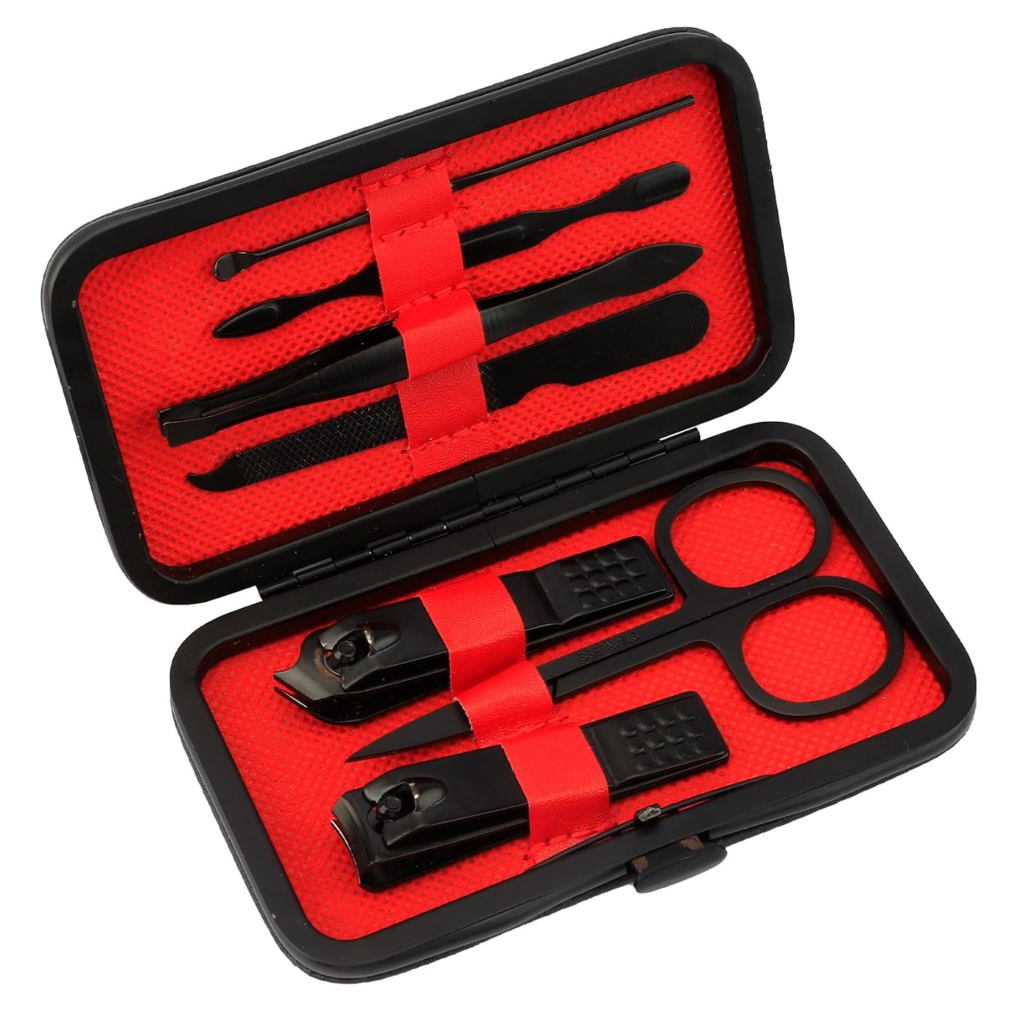 Manicure Set Men Nail Clippers Easter Gifts Men Nail Kit Easter Basket Stuffers Travel Size Toiletries Black Pedicure Tools for Feet Pedicure Kit Gift Sets Foot Care