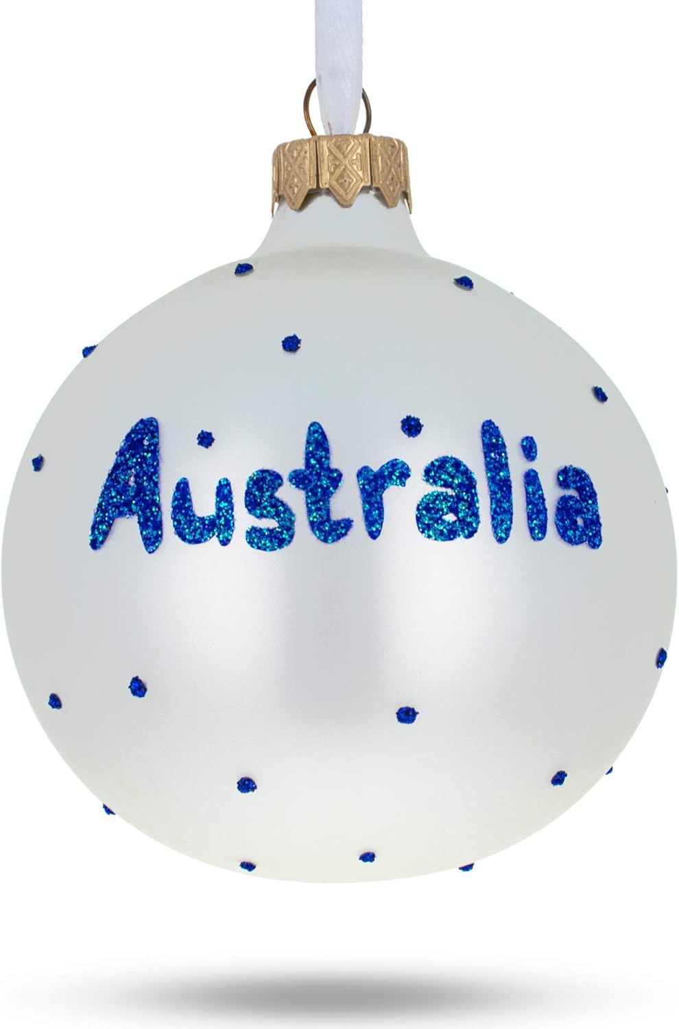 Flag of Australia Glass Ball Christmas Ornament 3.25 Inches - Image 6