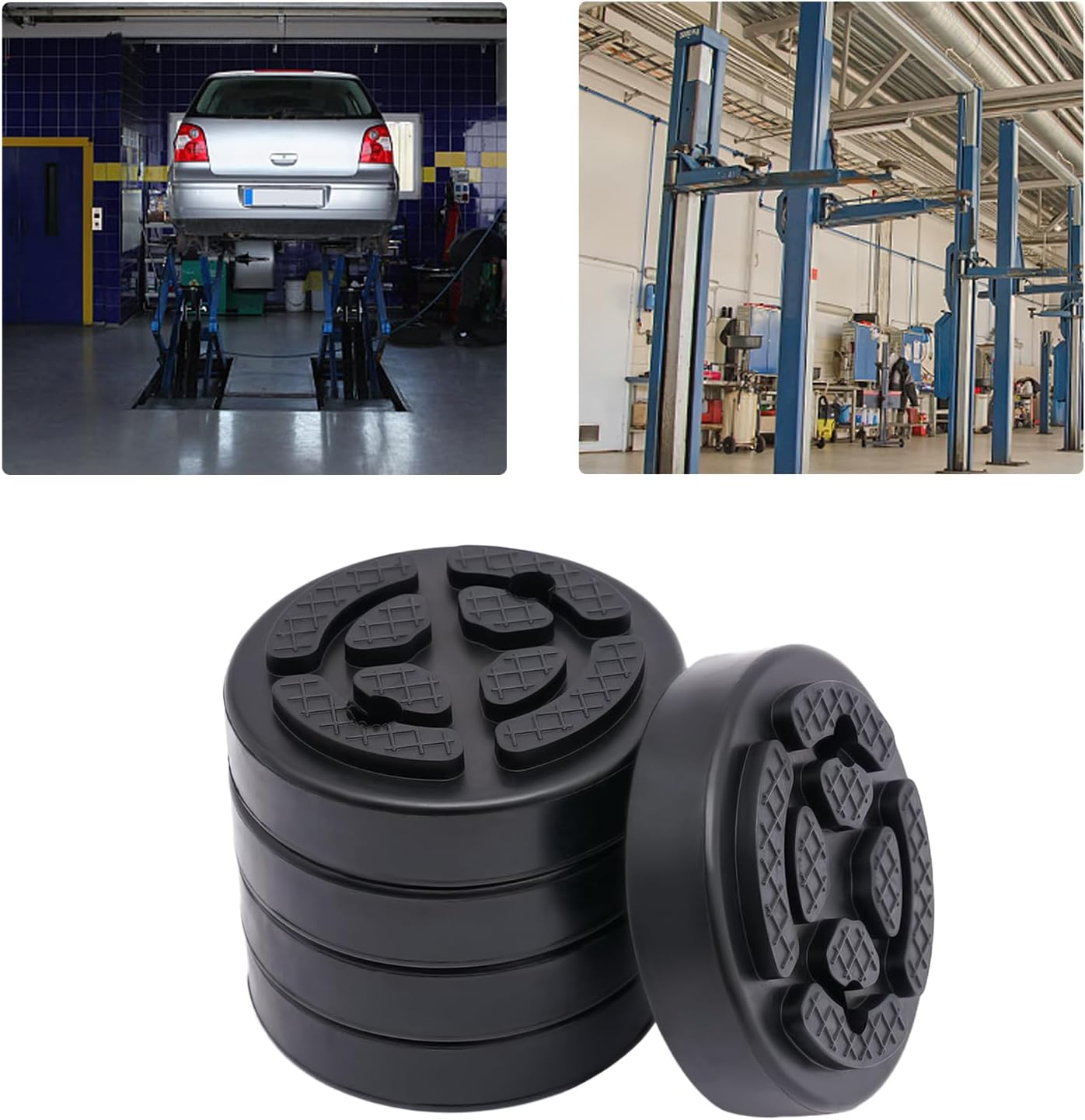 PERFERATE 5Pcs Round Rubber Arm Pads Car Hoist Rubber Pads 30mm Thick Lift Blocks 2 Post Lift Accessories Arm Pads for Rolling/Bridge Jack Pads on 2-Post Lifts
