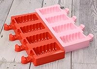 Vista 7 de Mini Skater Moldes de silicona para paletas de hielo de 4 cavidades, color aleatorio, 1 unidad