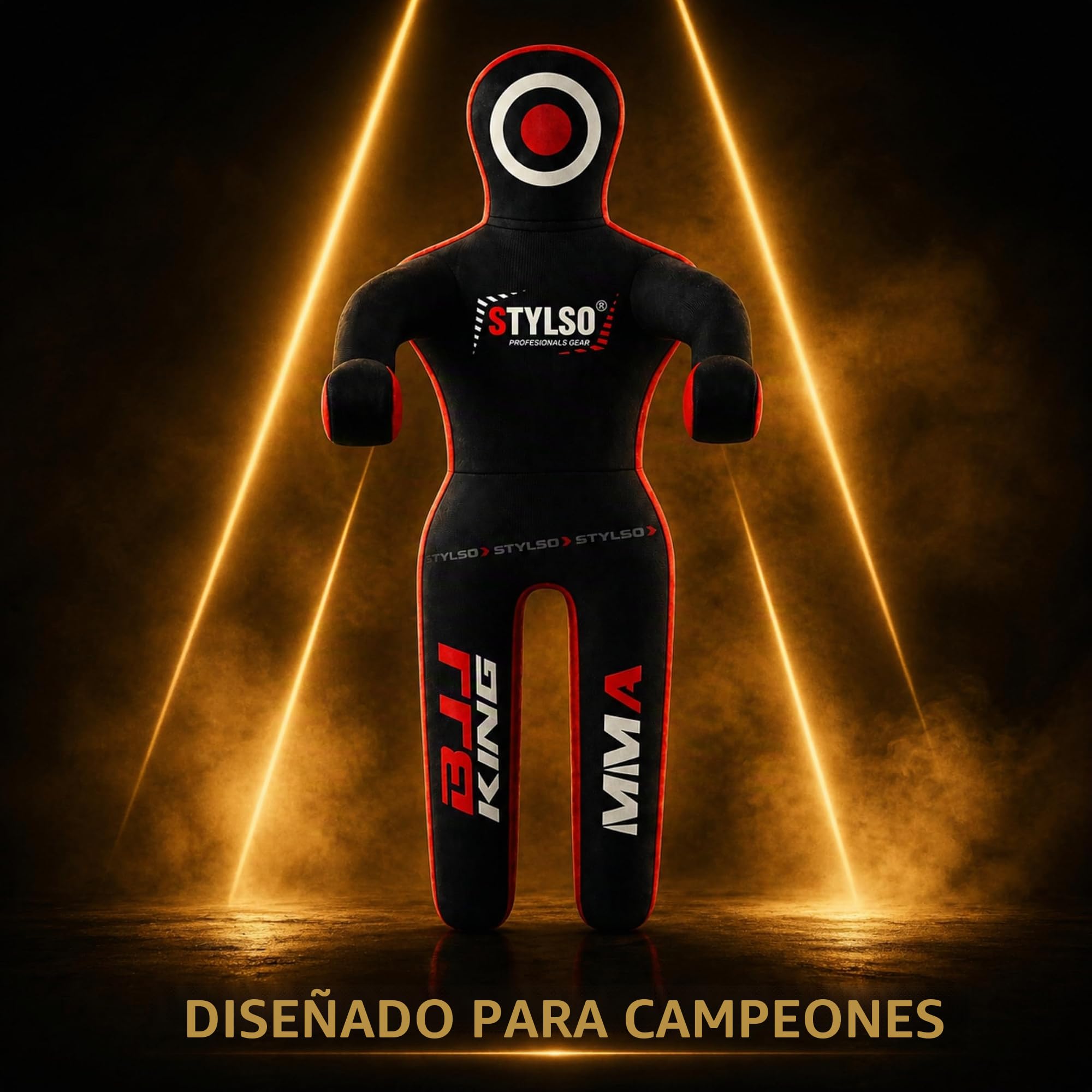 Chupetes de Lucha Libre - Jiu Jitsu brasileño, Artes Marciales Mixtas, BJJ, MMA, Boxeo, Entrenamiento de Karate de Judo - de pie - 5 pies/60 6 pies/72 Negro - Azul - Rojo - Amarillo
