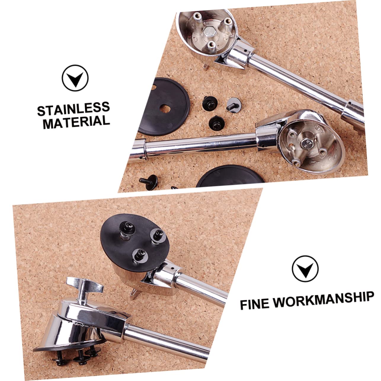 CIMAXIC Stainless Steel Drum Leg Spur Support 2 Pack Drum Stand Parts for Easy Installation and Use