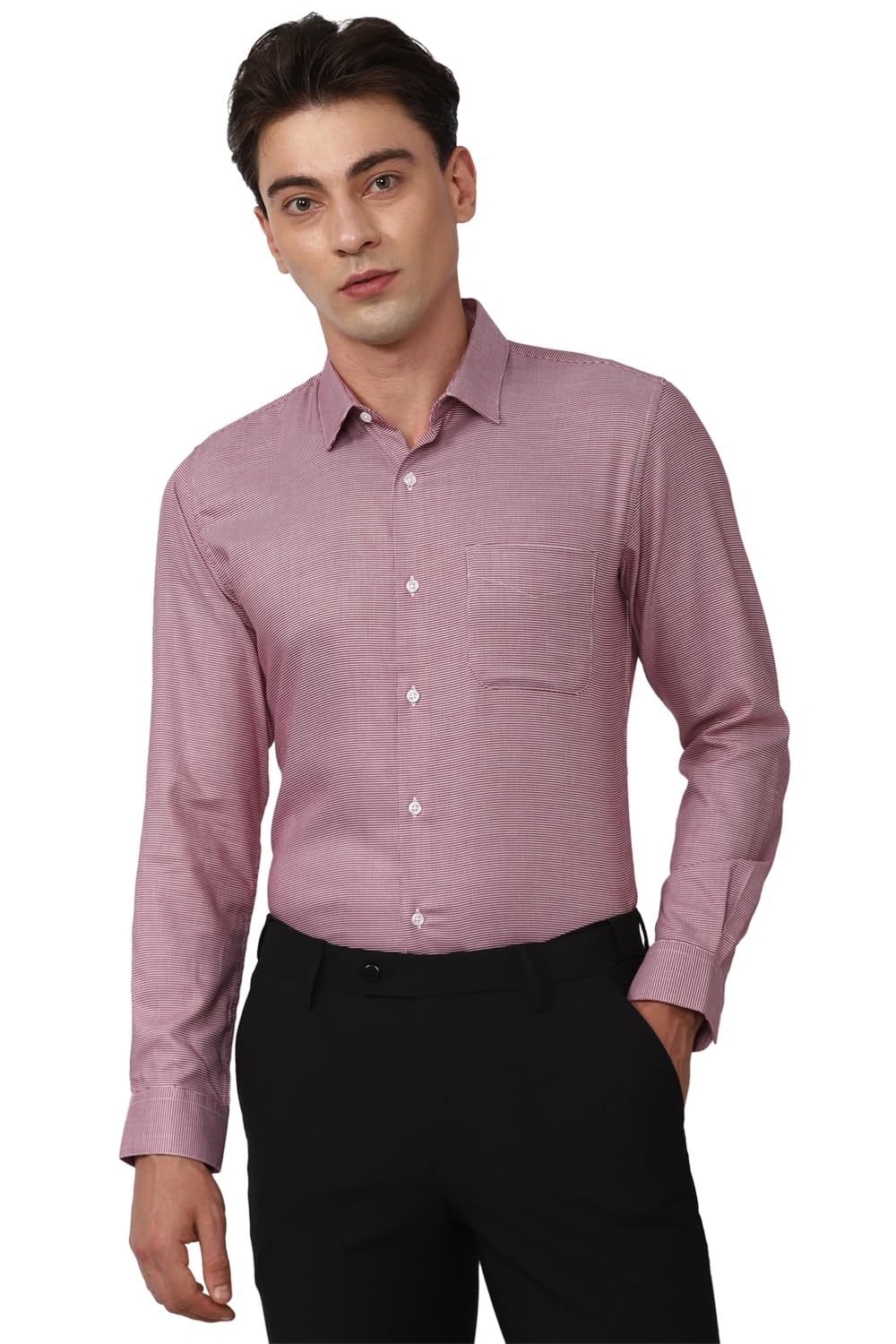 Peter England Men's Solid Slim Fit Shirt
