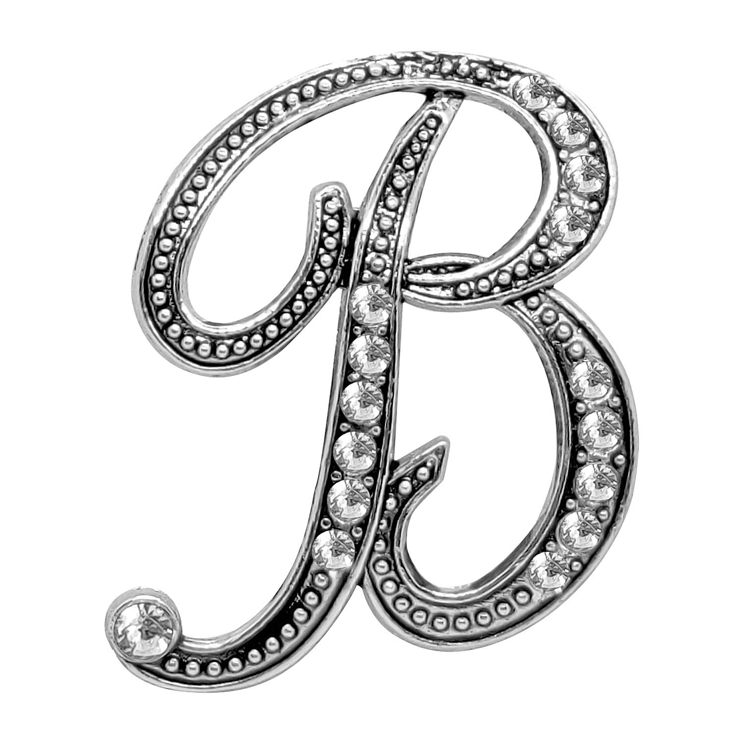 FURE B Initial Metal Brooch (Antique Rhodium) for Men & Women (B08CB5819T) Amazon Price History, Amazon Price Tracker
