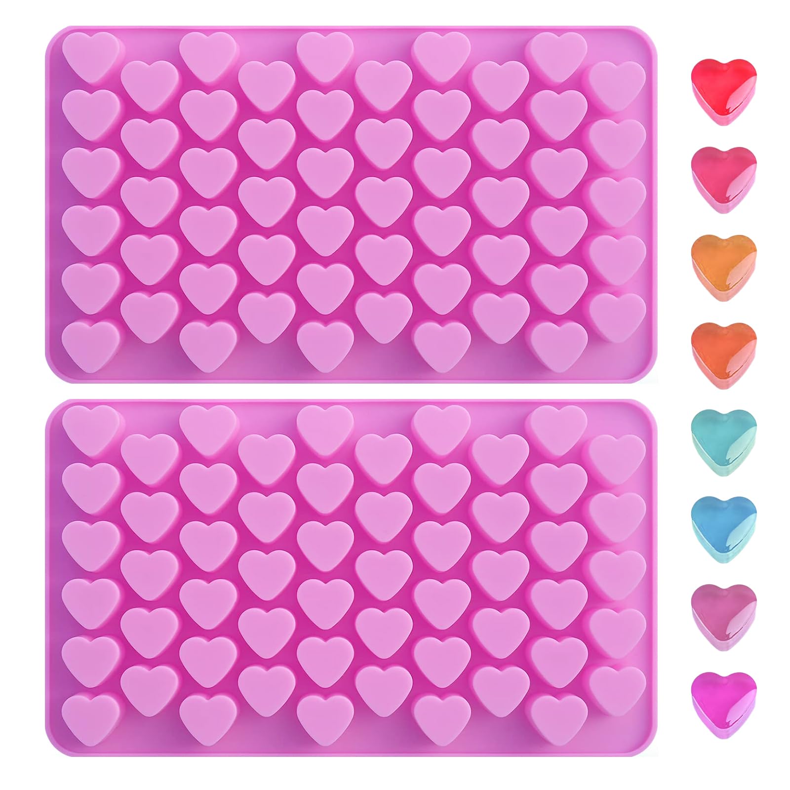 TELAIN Chocolate Mould Silicone, BPA-Free with FDA & LFGB Certification, Set of 4 with Heart and Animal Designs