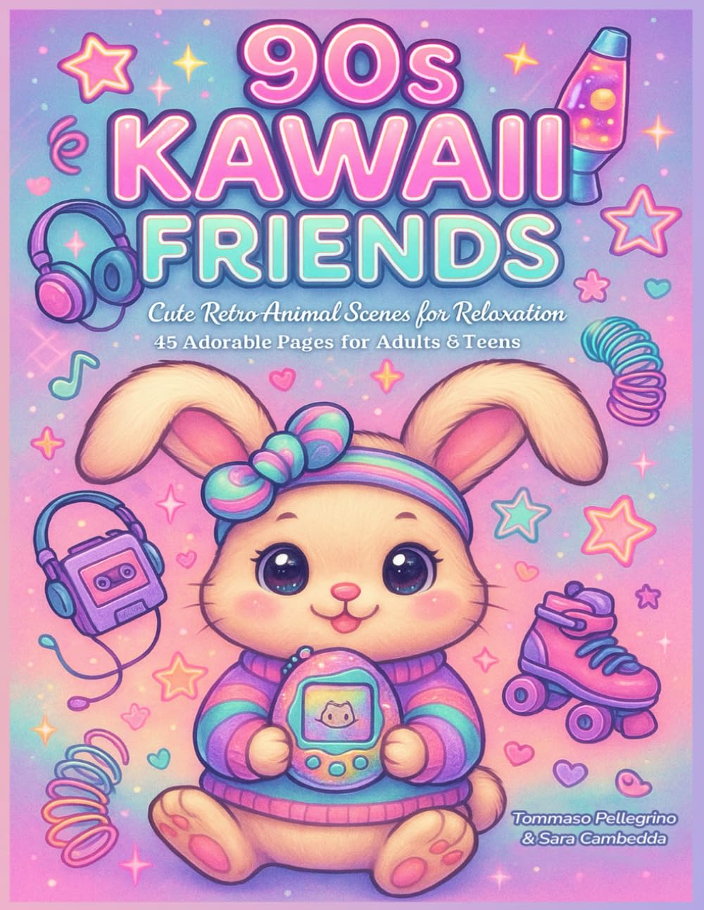 Kawaii Friends from the '90s: 45 Retro Scenes to Color and Relax
