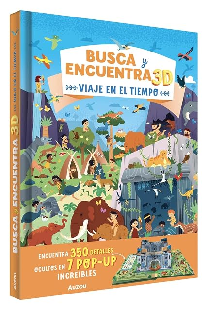 Portada de Busca y encuentra 3D. Viaje en el tiempo POP-UP