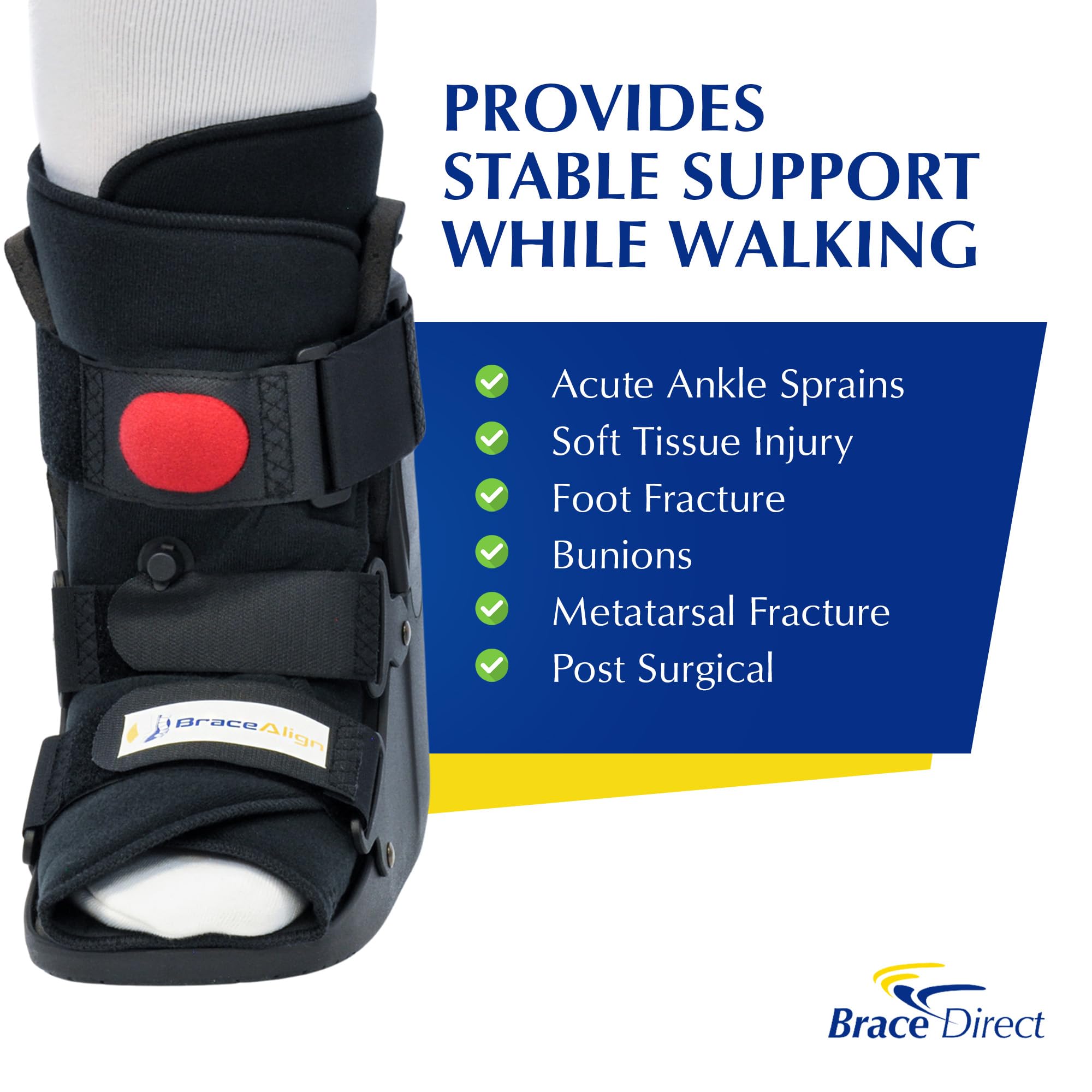 Air CAM Walker - Bota de fractura corta PDAC L4360/L4361, bota médica para esguinces, fracturas y recuperación postoperatoria, talla XS (zapatos de EE. UU. para hombre 3-4 / mujer 4-6)