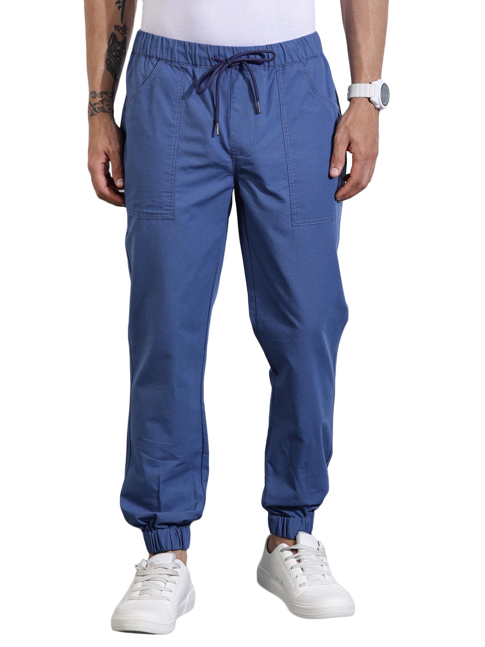 thomas scott Men's | Solid | Light Weight | Breathable Fabric | Mid Rise | Slim Fit | Cotton Blend | Elasticated with Drawstring | Chino Trouser | Pants-picture-41