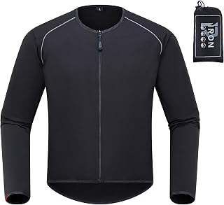 IRON JIA'S Motorcycle Jacket Windproof Liner, Water-Repellent, UPF 40+ Sun Protection, Breathable, Compact and Packable (No Armor) L