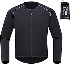 Windproof Inner Winter Motorcycle Inner Jacket Lightweight Compact with Storage Bag Included Innerwear Windbreaker Sun Protection UPF40+ Ultra-Lightwear Black