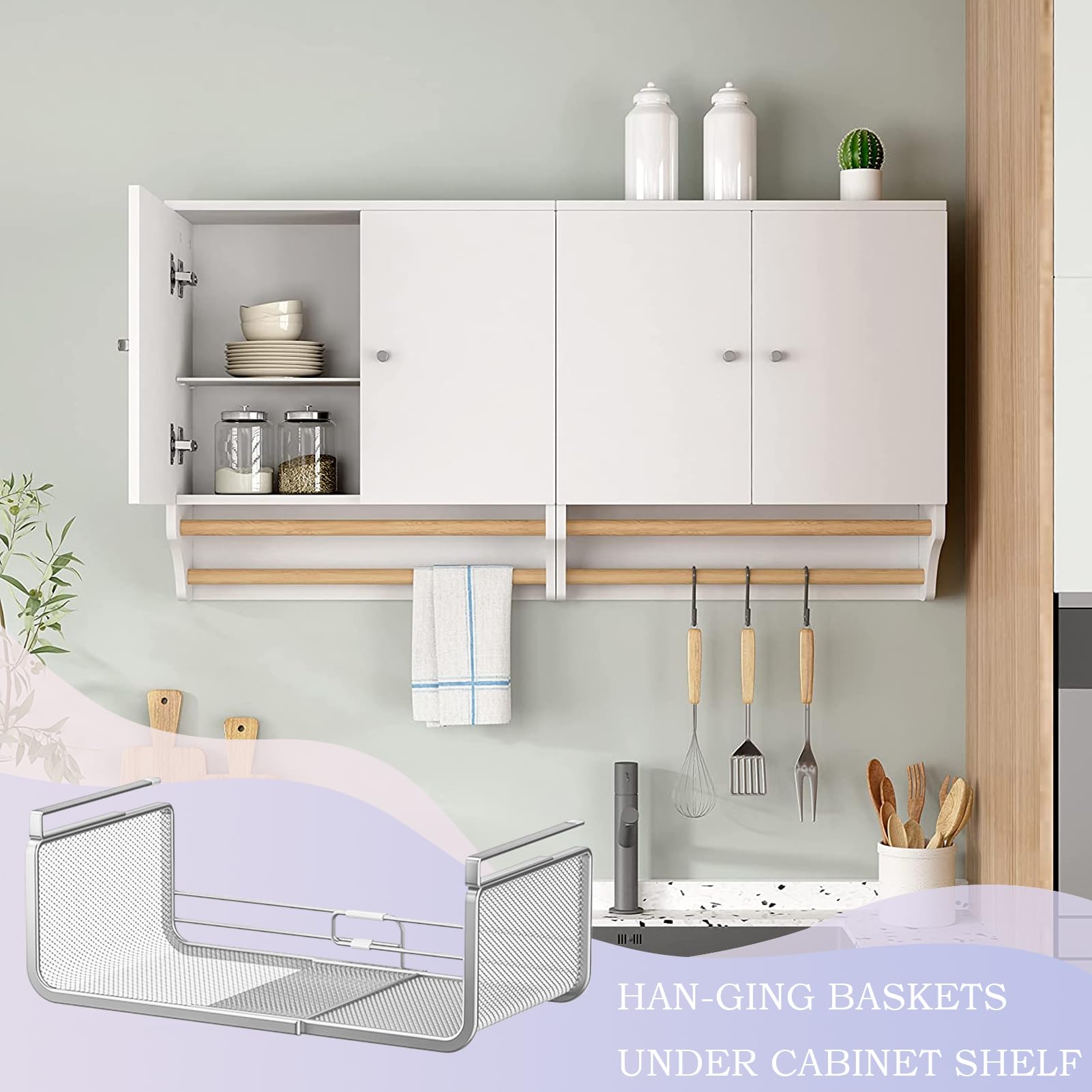 Ripiano Sottopensile Organizer Multifunzionale Espandibile