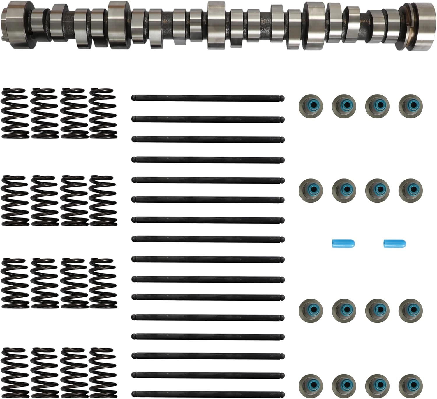 E1840P Sloppy Stage 2 Camshaft Kit w/Valve Springs/Push Rods Fit For 4.8L/5.3L/6.0L/6.2L LS Chevy Camaro Corvette GMC Sierra Cadillac Escalade Pontiac GTO 1999-2013 12482063 PR614S