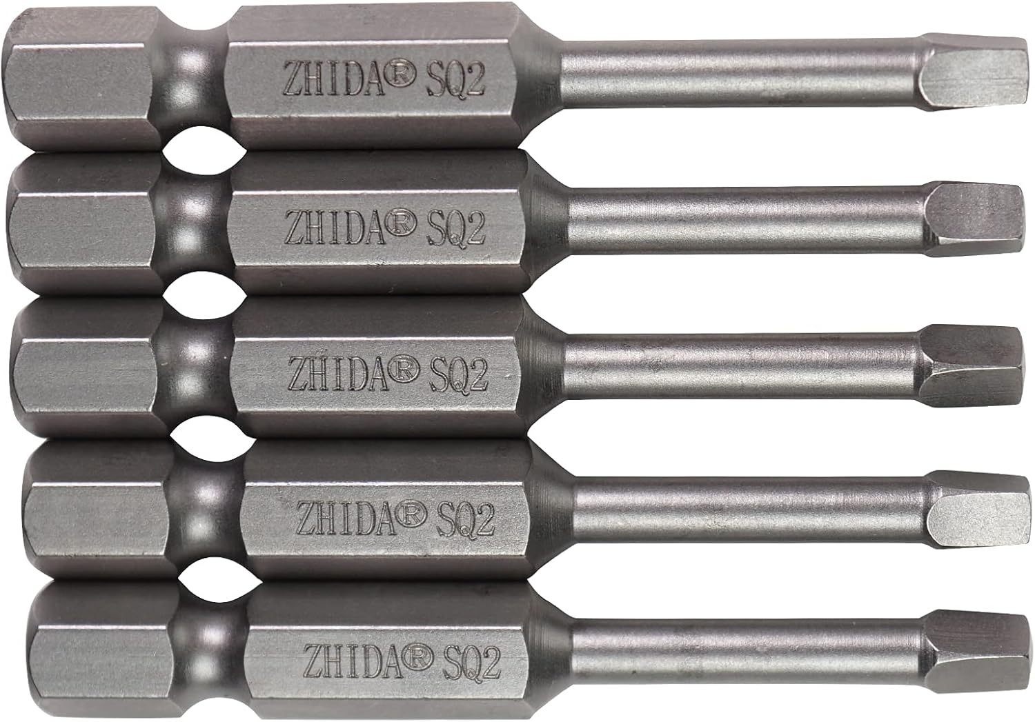 Torsion Robertson Impact Bits SQ2 Square Screwdriver Bits No.2 5 PC
