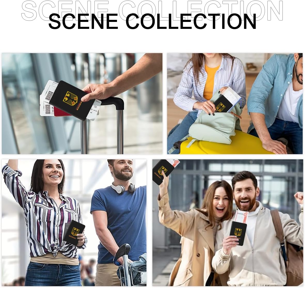 Coat of Arms of Germany German Passport Holder Cover Wallet Case Novelty PU Leather with Card Slot Travel Accessories Protector for Women Men